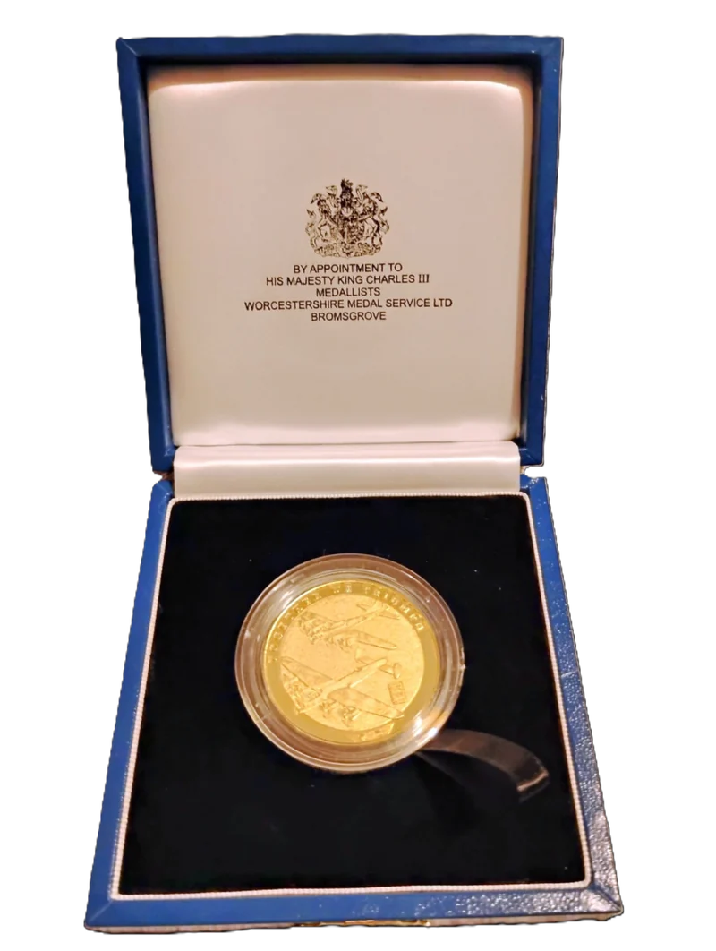 The Pilots of the Caribbean coin in its blue presentation case