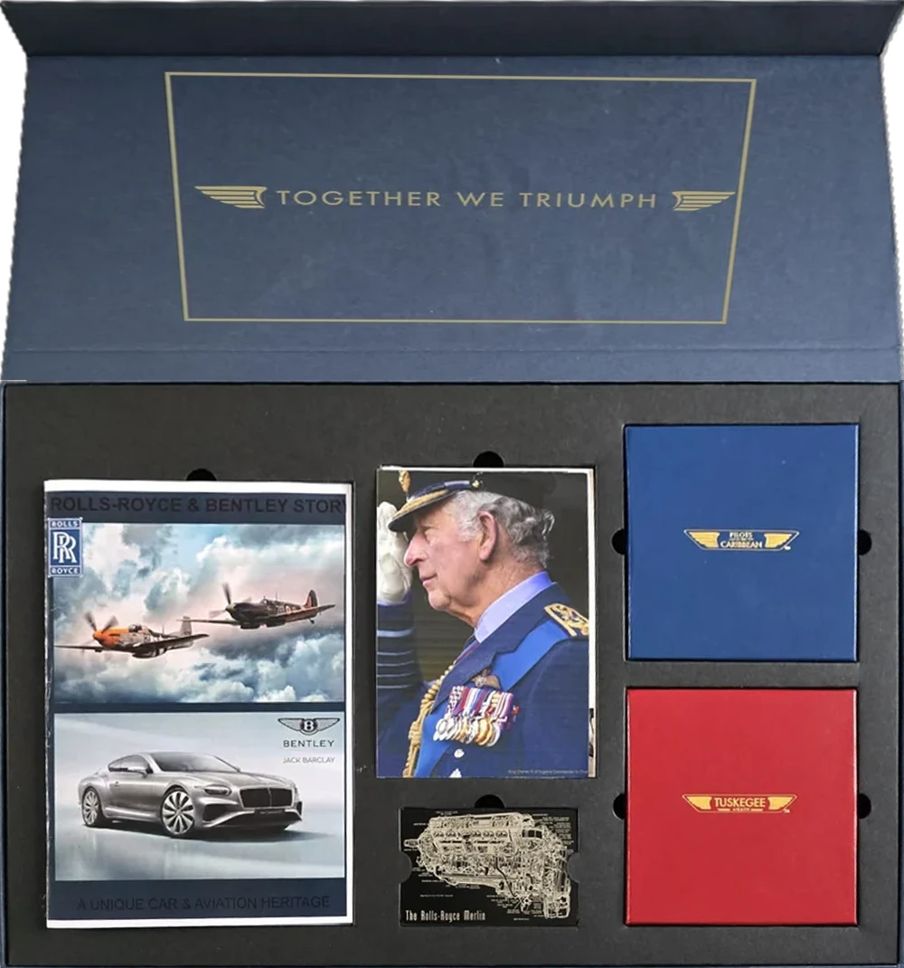 The collector's box opened to show its contents